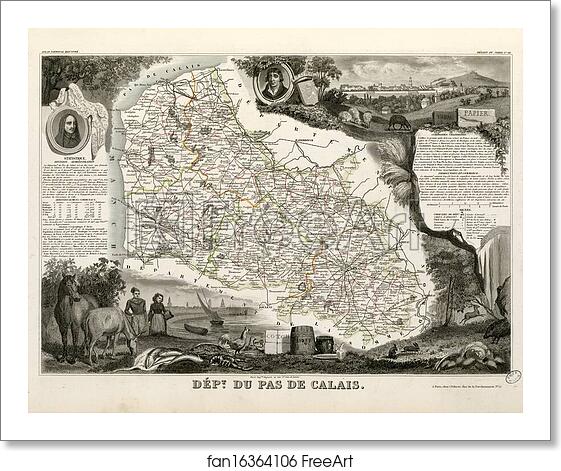 Free art print of Dépt. du Pas de Calais (région du nord) by Victor Jules Levasseur Free art print of Dépt. du Pas de Calais (région du nord) by Victor Jules Levasseur
