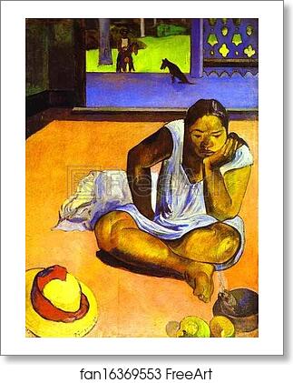 Free art print of Te Faaturuma (Brooding Woman) by Paul Gauguin