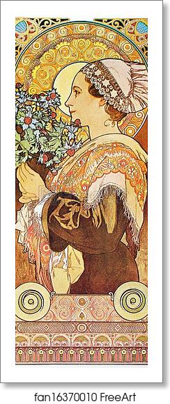 Free art print of Sea-Holly by Alphonse Mucha