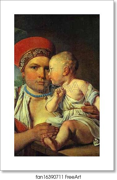 Free art print of Wet-Nurse with a Child by Alexey Venetsianov Free art print of Wet-Nurse with a Child by Alexey Venetsianov