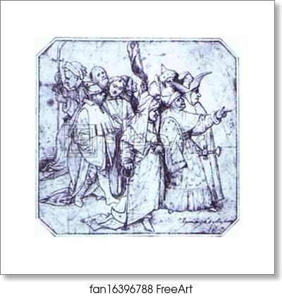 Free art print of Group of Male Figures by Hieronymus Bosch