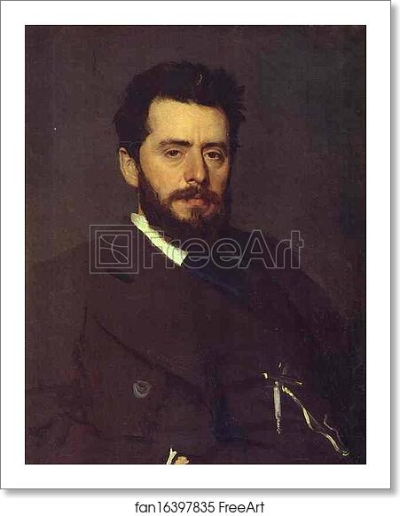 Free art print of Portrait of Pavel Brulloff by Ivan Kramskoy Free art print of Portrait of Pavel Brulloff by Ivan Kramskoy