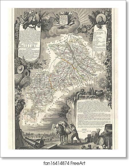 Free art print of Dept. de la Hautes-Garonne. by Victor Jules Levasseur Free art print of Dept. de la Hautes-Garonne. by Victor Jules Levasseur