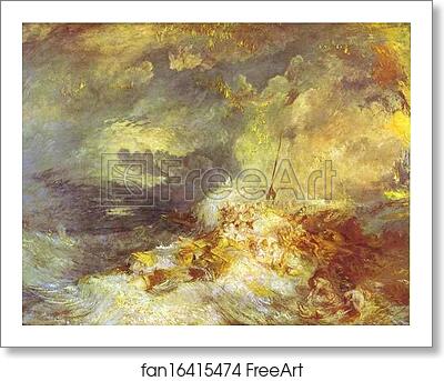 Free art print of Fire at Sea by Joseph Mallord William Turner