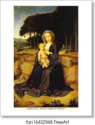 Free art print of A Rest During the Flight to Egypt by Gerard David