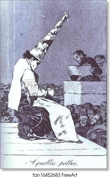 Free art print of Capricho 23: Aquellos polbos (This Dust) by Francisco De Goya Y Lucientes