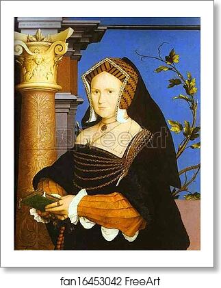 Free art print of Portrait of Lady Guildford by Hans Holbein The Younger