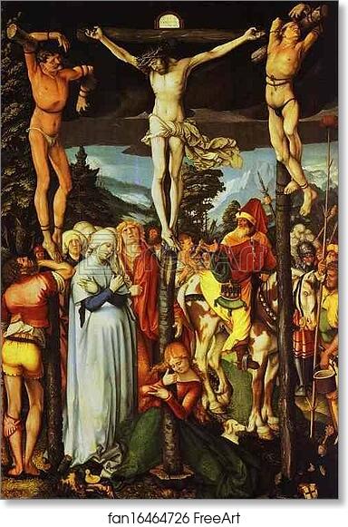 Free art print of The Crucifixion by Hans Baldung, Called Grien