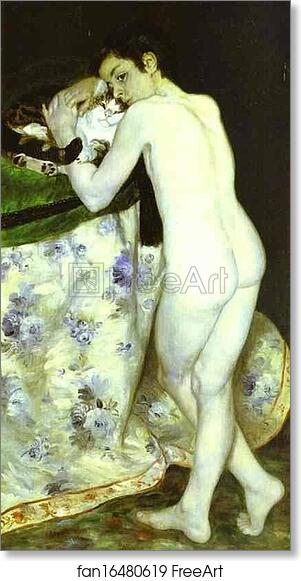 Free art print of A Boy with a Cat by Pierre-Auguste Renoir