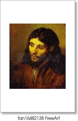Free art print of The Head of Christ by Rembrandt Harmenszoon Van Rijn