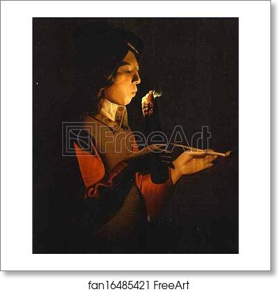 Free art print of Blower with a Pipe by Georges De La Tour