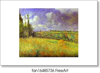 Free art print of Rye Fields at Pontoise. Côte des Mathurins by Camille Pissarro
