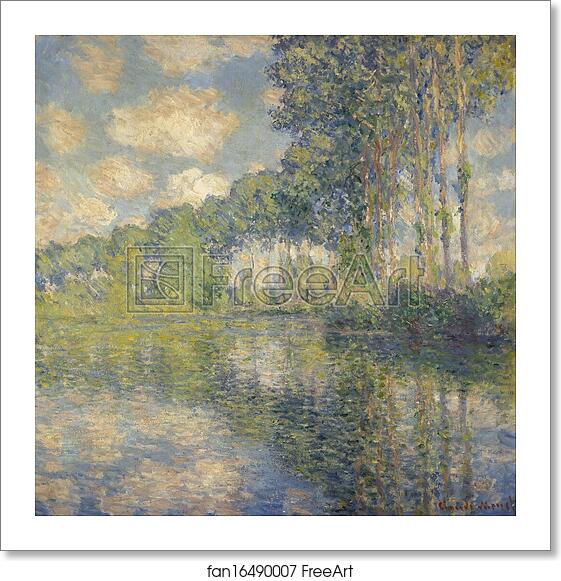 Free art print of Poplars on the Epte by Claude Monet