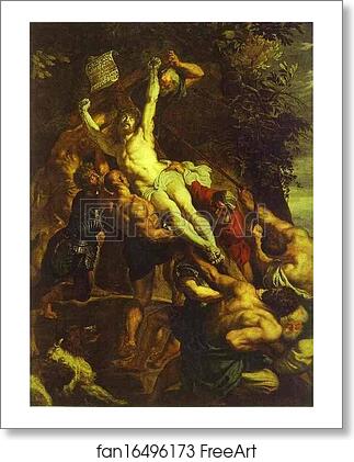 Free art print of The Elevation of the Cross (central part of the triptych) by Peter Paul Rubens
