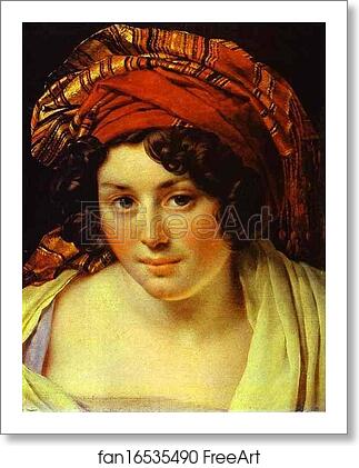 Free art print of Portrait of a Woman in Turban by Anne-Louis Girodet De Roussy-Trioson