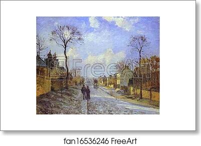 Free art print of The Road to Louveciennes by Camille Pissarro