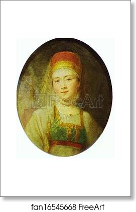 Free art print of Christina, the Peasant Woman from Torzhok by Vladimir Borovikovsky