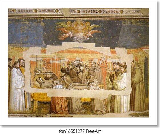 Free art print of Death of St. Francis and Inspection of Stigmata by Giotto Free art print of Death of St. Francis and Inspection of Stigmata by Giotto