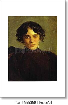 Free art print of Portrait of Maria Gabayeva by Nikolay Gay