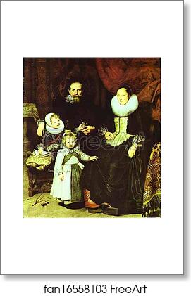 Free art print of Portrait of the Artist with his Family by Cornelis De Vos
