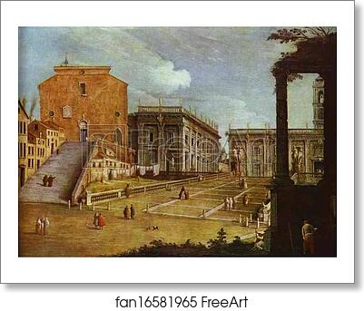 Free art print of Capitol Square in Rome by Giovanni Antonio Canale, Called Canaletto
