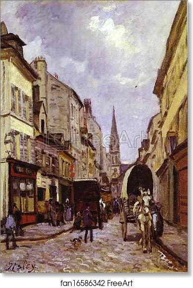 Free art print of La Grande-Rue, Argenteuil by Alfred Sisley