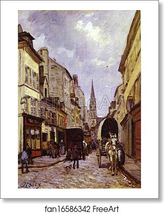 Free art print of La Grande-Rue, Argenteuil by Alfred Sisley