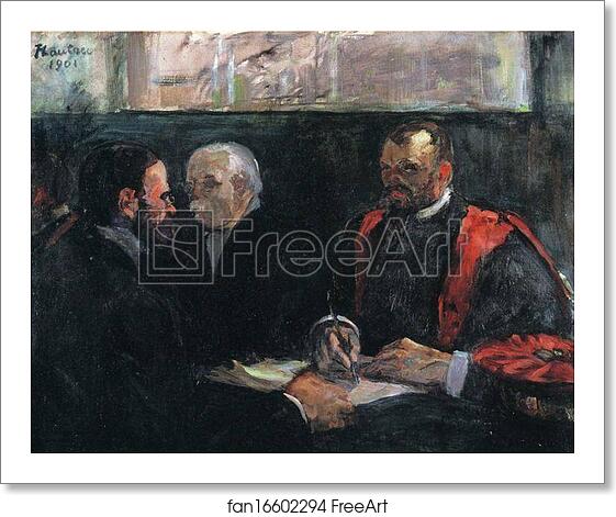 Free art print of An Examination at the Faculty of Medicine by Henri De Toulouse-Lautrec
