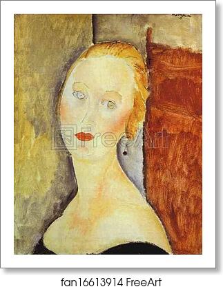 Free art print of A Blond Woman. (Portrait of Germaine Survage) by Amedeo Modigliani