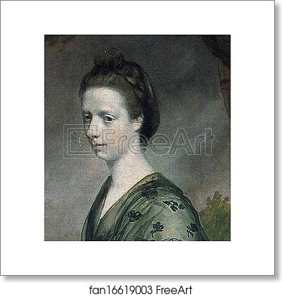Free art print of Mrs Thomas Riddell. Detail by Sir Joshua Reynolds