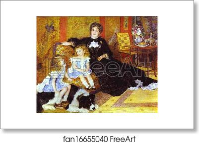 Free art print of Madame Charpentier with Her Children by Pierre-Auguste Renoir