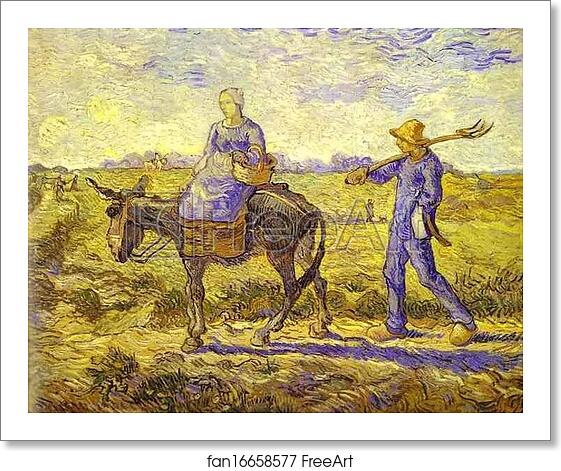 Free art print of Morning, Leaving for Work (Le matin, le départ au travail) by Vincent Van Gogh Free art print of Morning, Leaving for Work (Le matin, le départ au travail) by Vincent Van Gogh