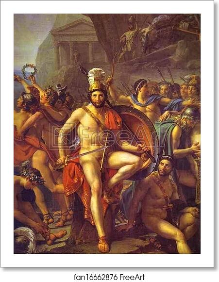 Free art print of Leonidas at Thermopylae. Detail by Jacques-Louis David Free art print of Leonidas at Thermopylae. Detail by Jacques-Louis David