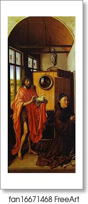 Free art print of Heinrich von Werl and St. John the Baptist by Robert Campin (Master Of Flemalle)