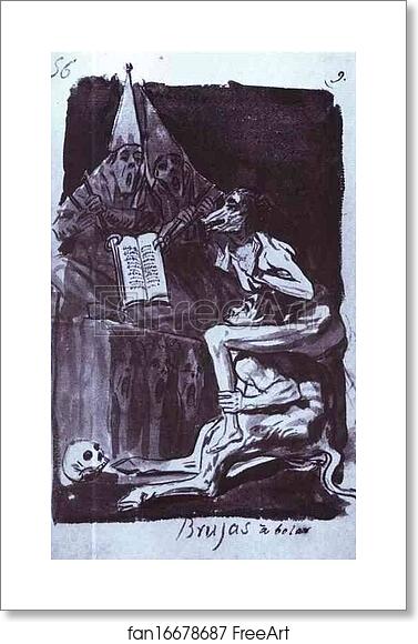 Free art print of Brujas a bolar (Witches Ready to Fly) by Francisco De Goya Y Lucientes Free art print of Brujas a bolar (Witches Ready to Fly) by Francisco De Goya Y Lucientes