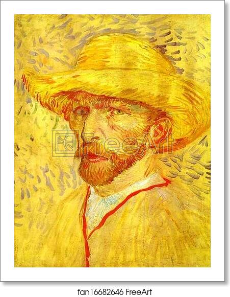 Free art print of Self-portrait with Straw Hat by Vincent Van Gogh Free art print of Self-portrait with Straw Hat by Vincent Van Gogh