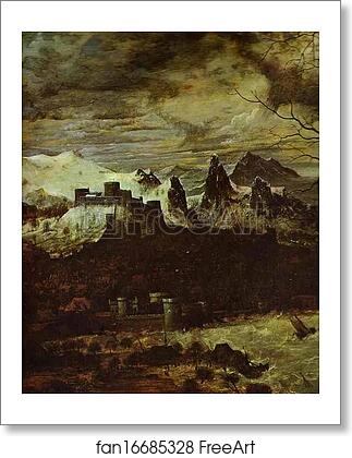 Free art print of The Gloomy Day (February). Detail by Pieter Bruegel The Elder