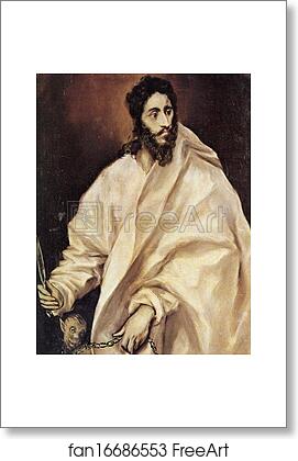 Free art print of St. Bartholomew by El Greco