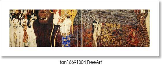 Free art print of The Beethoven Frieze: The Hostile Powers (far wall) by Gustav Klimt Free art print of The Beethoven Frieze: The Hostile Powers (far wall) by Gustav Klimt