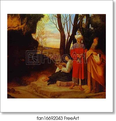 Free art print of The Three Philosophers by Giorgione