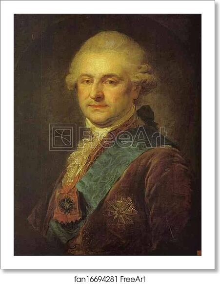 Free art print of Portrait of Stanislas Augustus Poniatowski by Johann Baptist Lampi The Elder