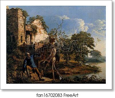 Free art print of The Old Man and Death by Joseph Wright Of Derby