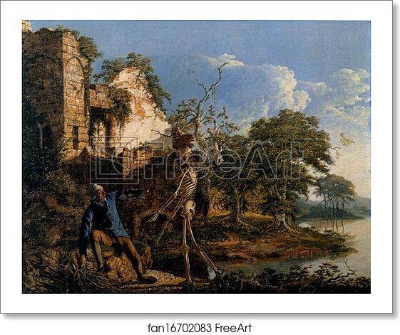 Free Art Print Of The Old Man And Death By Joseph Wright Of Derby