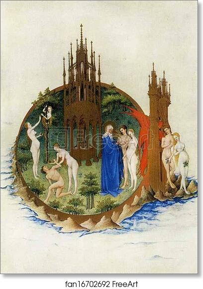 Free art print of Les trÄ�s riches heures du Duc de Berry. The Expulsion from Paradise by Limbourg Brothers