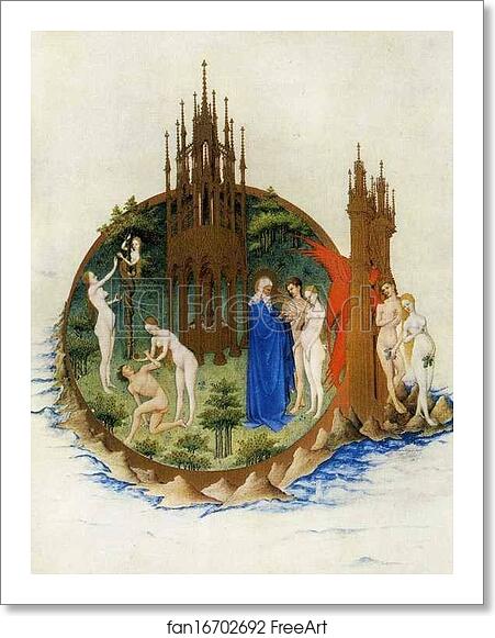Free art print of Les trÄ�s riches heures du Duc de Berry. The Expulsion from Paradise by Limbourg Brothers