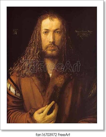 Free art print of Self-Portrait at 28 by Albrecht Dürer
