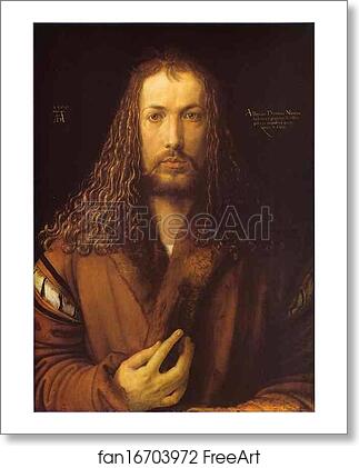 Free art print of Self-Portrait at 28 by Albrecht Dürer