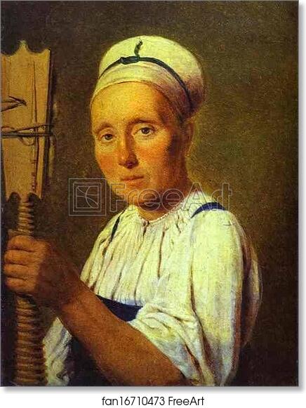 Free art print of Spinner by Alexey Venetsianov