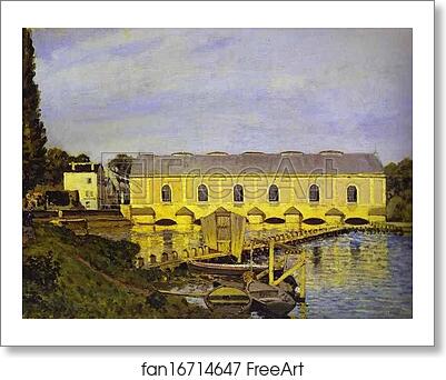 Free art print of The Machine at Marly by Alfred Sisley