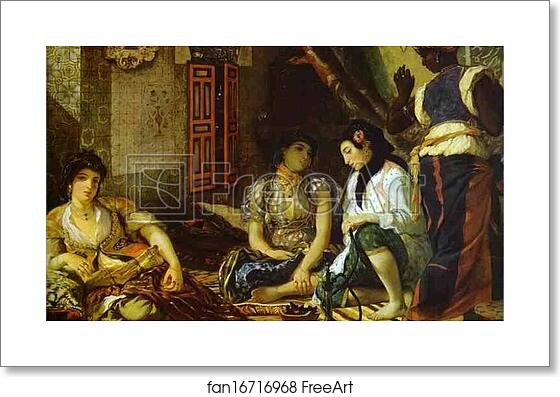 Free art print of Women of Algiers in Their Apartment by Eugène Delacroix